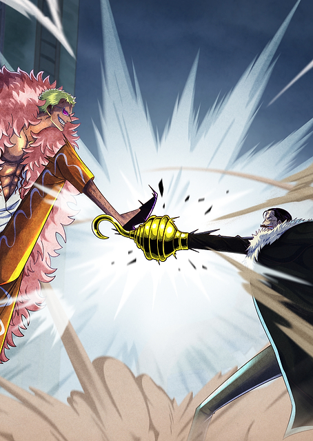 Iconic Painted Donquixote Doflamingo vs Crocodile / PLATINA