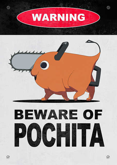 Chainsaw Man: WARNING Beware of Pochita / platina