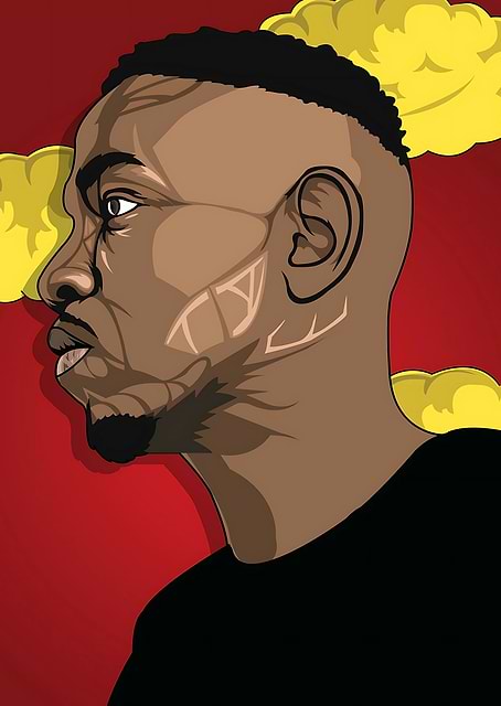 Kendrick Lamar Portrait Illustration / platina