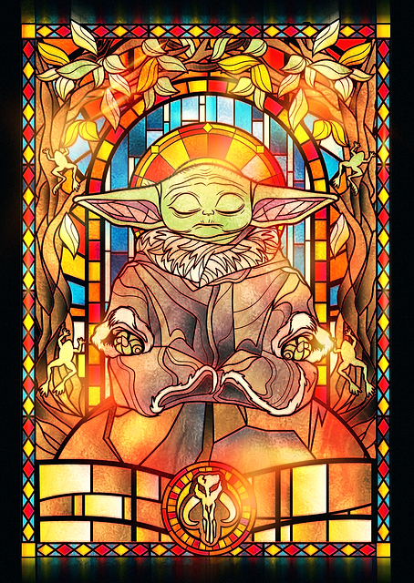 Grogu Stained Glass / PLATINA