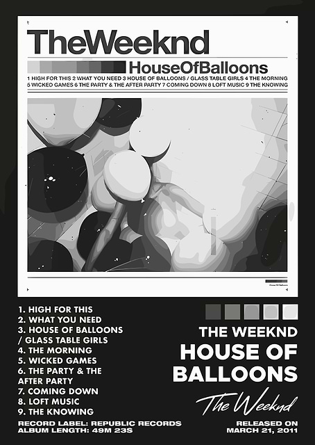 The Weeknd - House of Balloons Album / platina