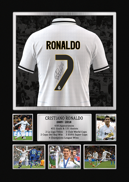 Cristiano Ronaldo Framed Shirt Collage / PLATINA