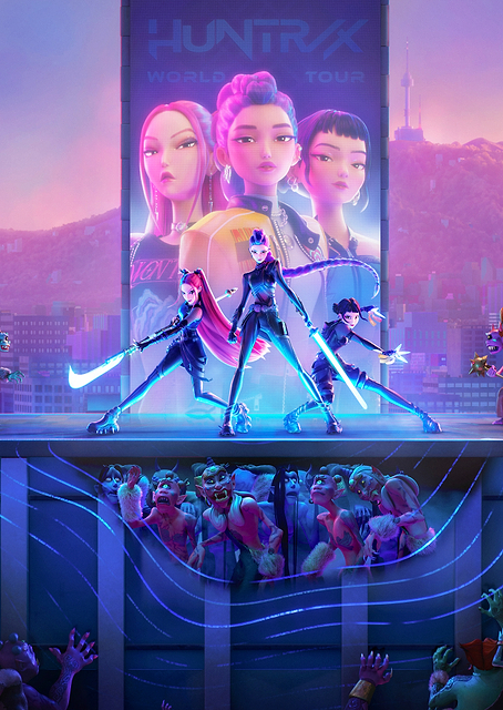 KPOP Demon Hunters: Neon City Battle horizontal / PLATINA