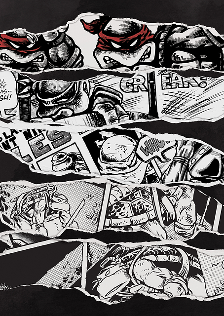 TMNT: Eastman and Laird Comic Strip Collage / PLATINA