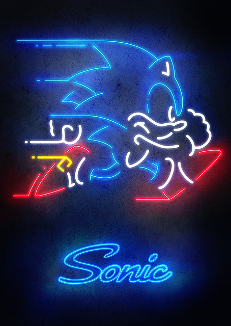 Sonic Neon Speed Silhouette / PLATINA