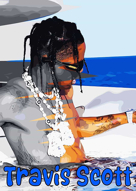 Travis Scott Illustration / platina