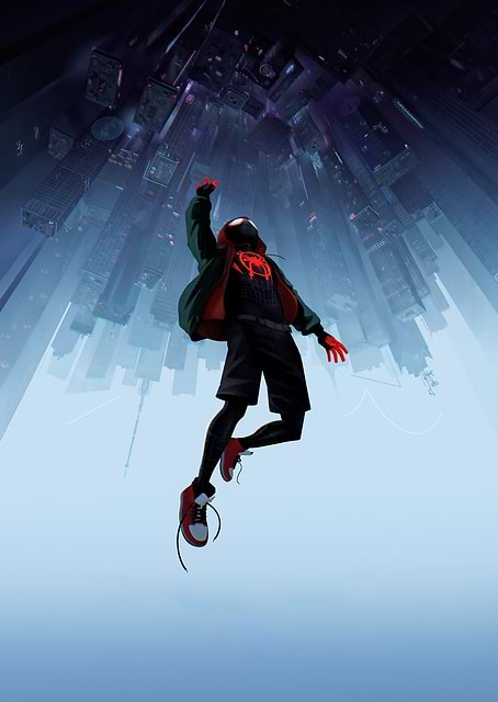 Into the Spider-Verse Miles Upside Down City / PLATINA
