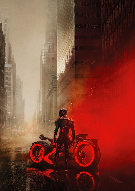 Tron: Ares - Red Grid Rider / PLATINA