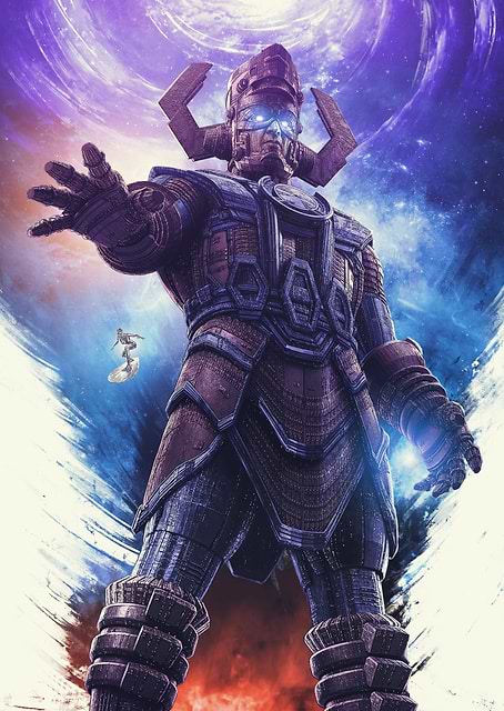 Galactus and Silver Surfer Cosmic Encounter / platina