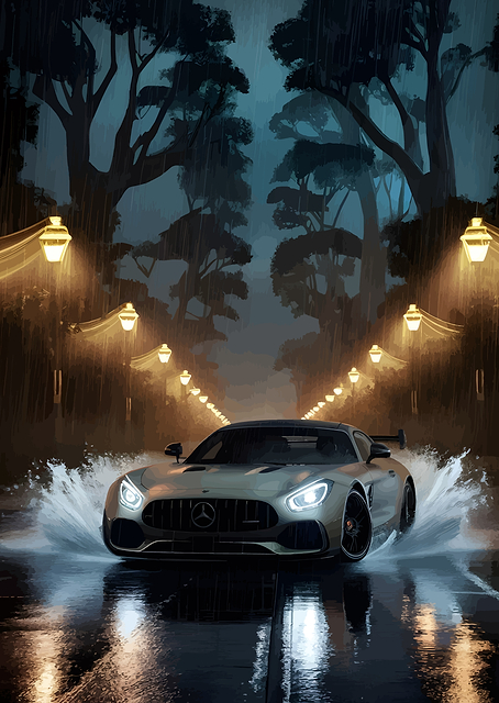 Mercedes-AMG GT in the Rain / PLATINA
