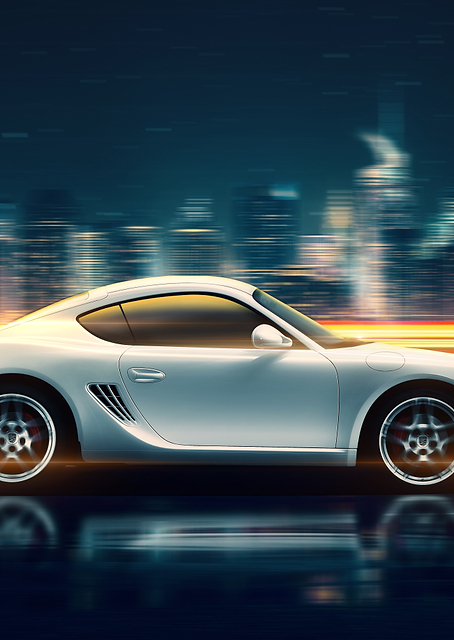 Porsche Cayman Night Drive / PLATINA