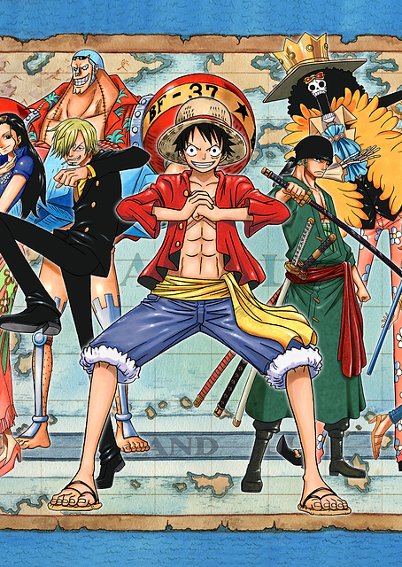 Straw Hat Pirates Fish-man Island Grand Line Map / PLATINA