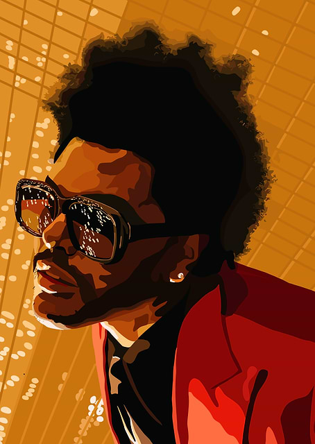The Weeknd Portrait Art / platina