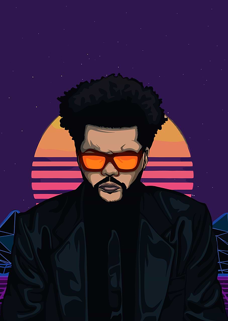The Weeknd Retro Art / platina
