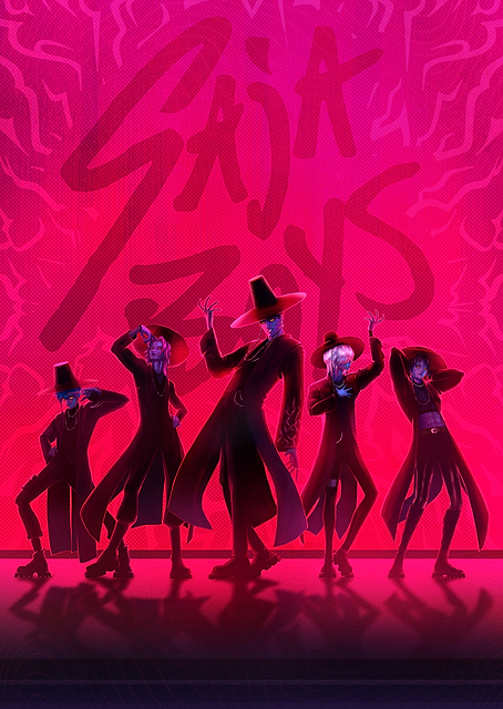 Saja Boys in Neon Red / platina