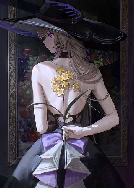 Witch with Flowers / platina