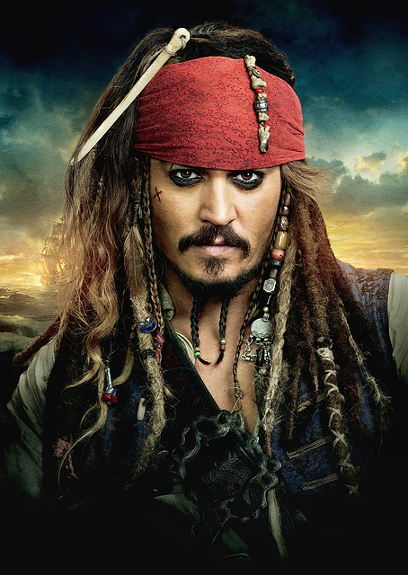 Captain Jack Sparrow Portrait / PLATINA