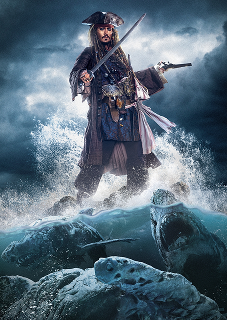 Captain Jack Sparrow with Sea Creatures / PLATINA