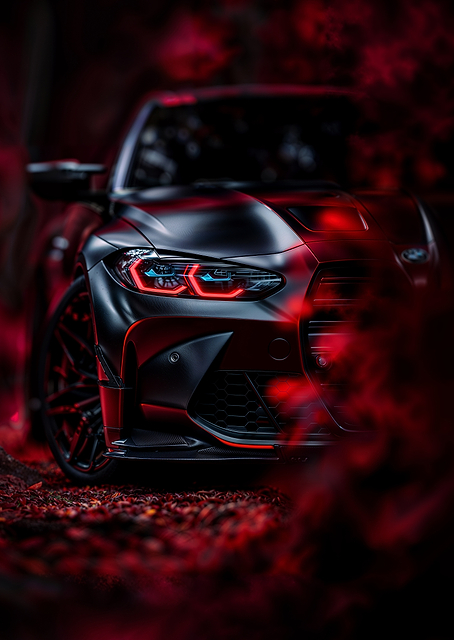 Sleek Black Car Autumn / PLATINA