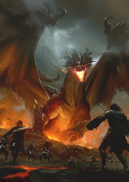 Ancient Red Dragon's Fiery Onslaught / PLATINA