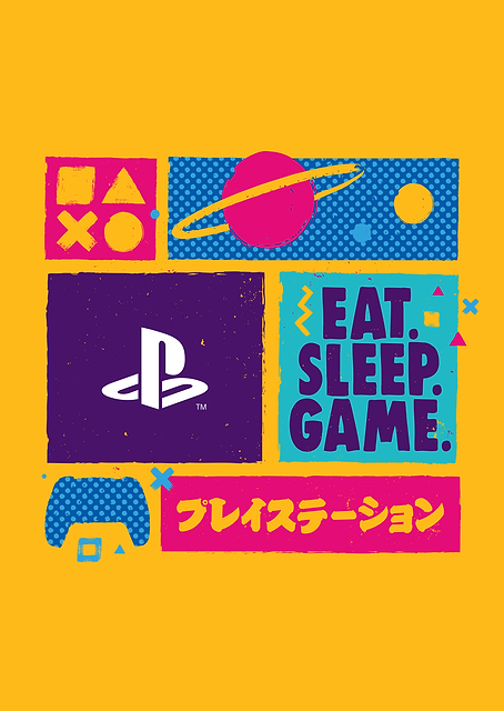 Vibrant PlayStation Gaming Pop Art / PLATINA