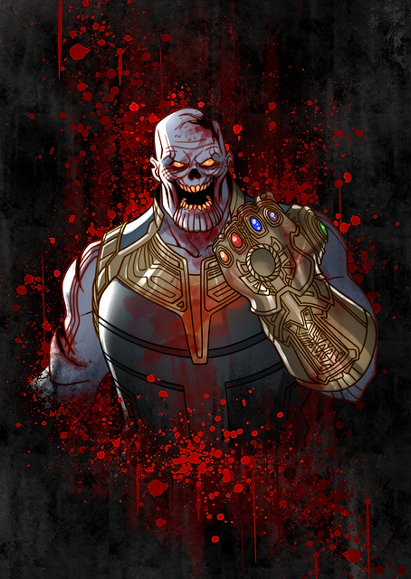 Zombie Thanos with Infinity Gauntlet / PLATINA
