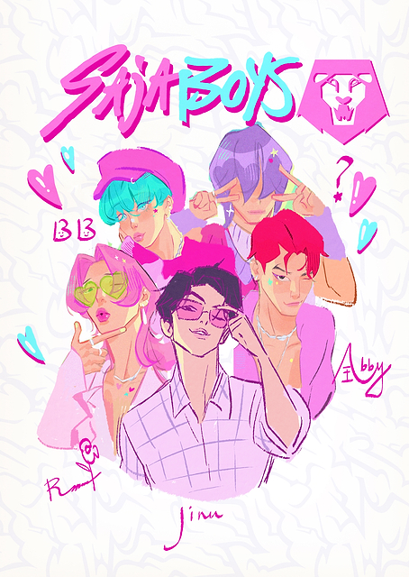 SAJA BOYS: Neon K-Pop Aesthetic / PLATINA
