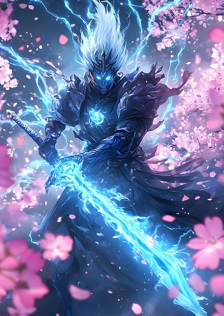 Spectral Berserker A ghostly figure Art / platina