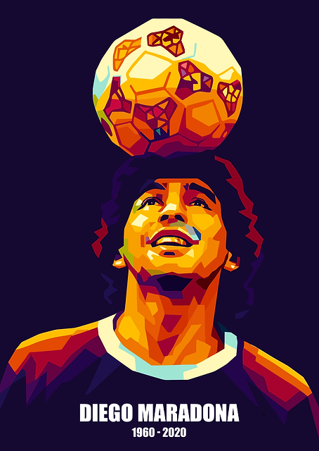 Diego Maradona Pop Art / PLATINA