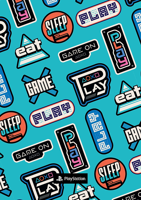 Vibrant PlayStation Gaming Decal Pattern / PLATINA