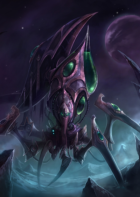Protoss Stalker Against Cosmic Night / PLATINA