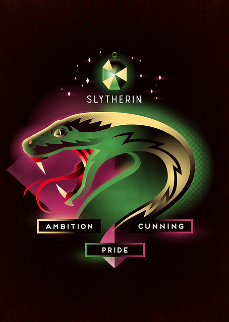 Slytherin Serpent: Ambition, Cunning, Pride / PLATINA
