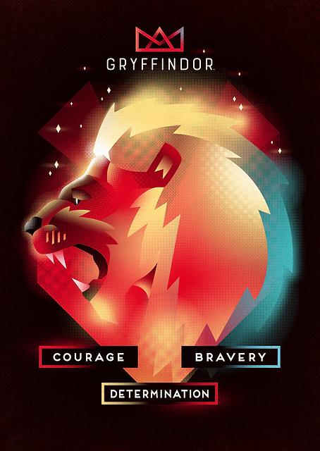 Gryffindor Lion: Courage and Bravery / PLATINA