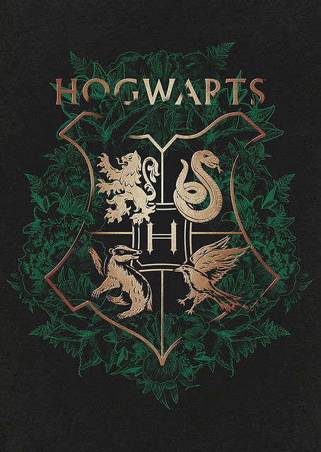Hogwarts Crest: Ivy & Gold / PLATINA