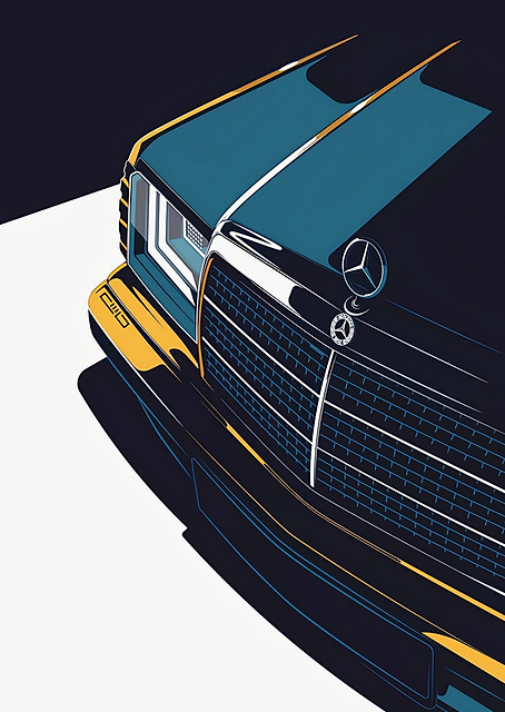 Mercedes-Benz Front View Illustration / PLATINA