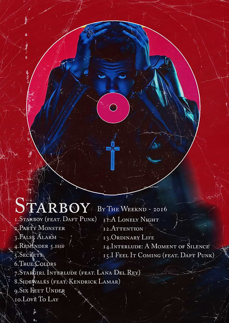 The Weeknd - Starboy Album Cover / platina