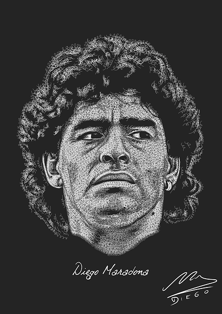 Diego Maradona Portrait / PLATINA