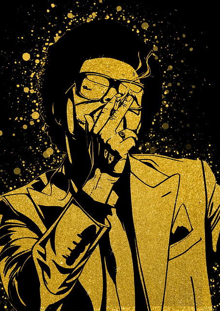 The Weeknd Gold and Black Portrait / platina