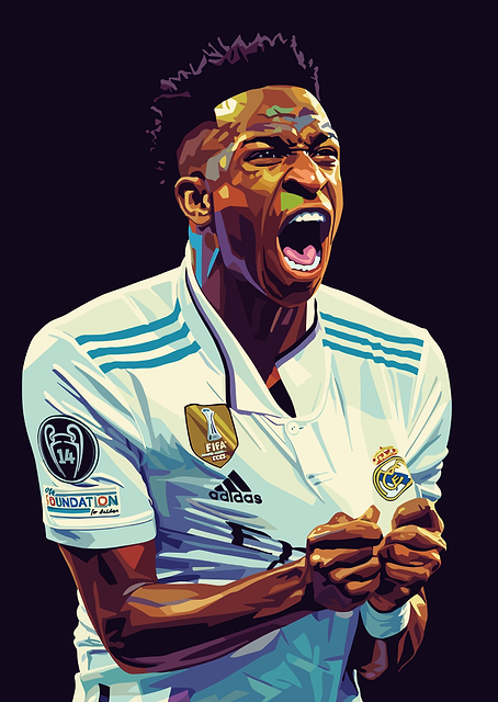 Vinicius Junior Celebration Pop Art / PLATINA