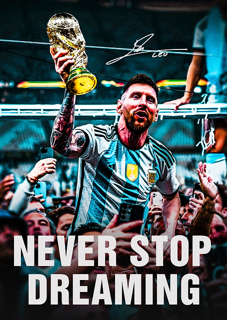 Lionel Messi World Cup Victory / PLATINA