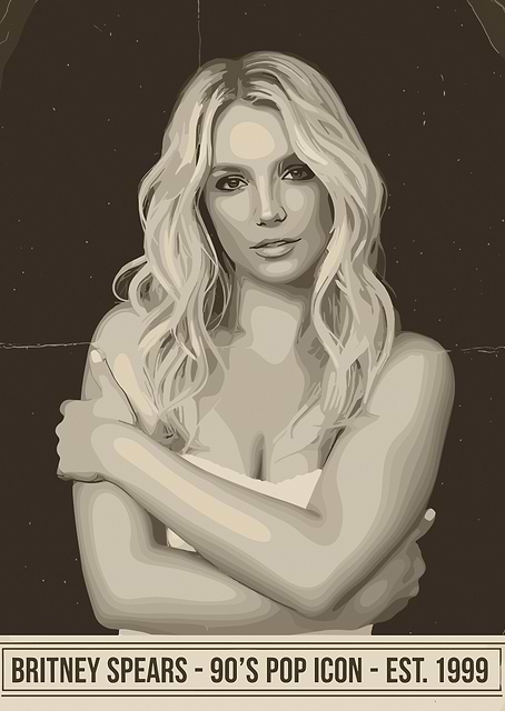 Britney Spears 90's Pop Icon / platina