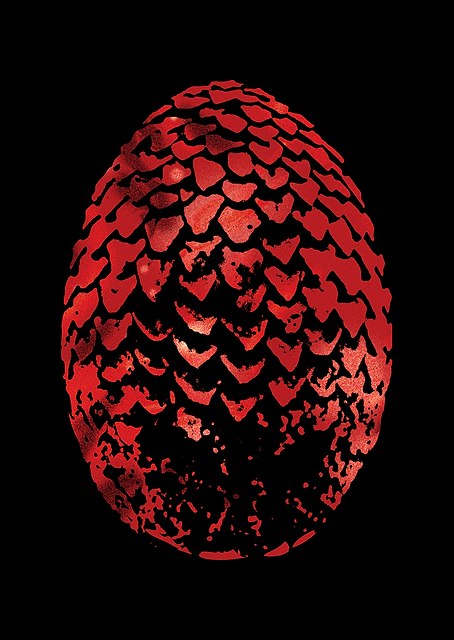 Crimson Scaled Dragon Egg / platina