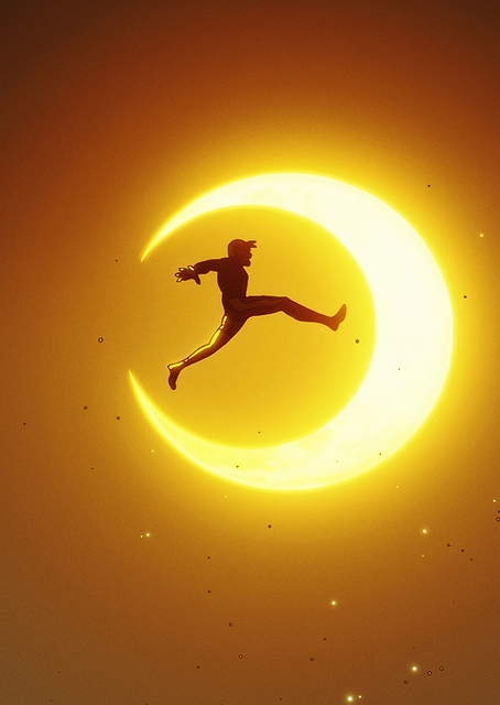 Lunar Leap in the Night / PLATINA