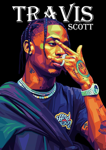 Travis Scott Portrait / platina