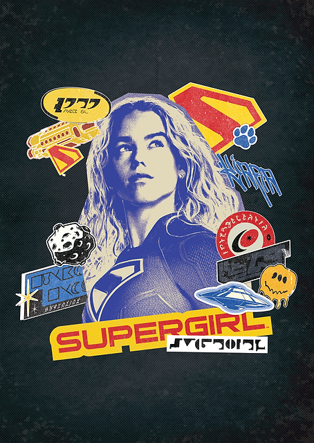 Supergirl Pop Art Collage / PLATINA