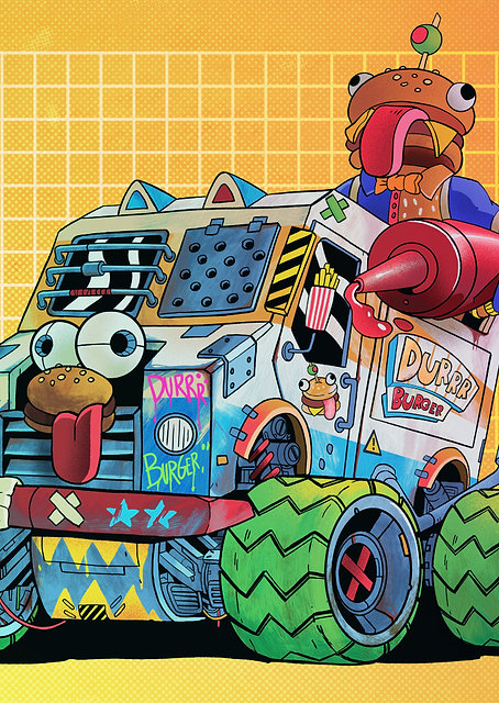 Fortnite Durrr Burger Truck / PLATINA