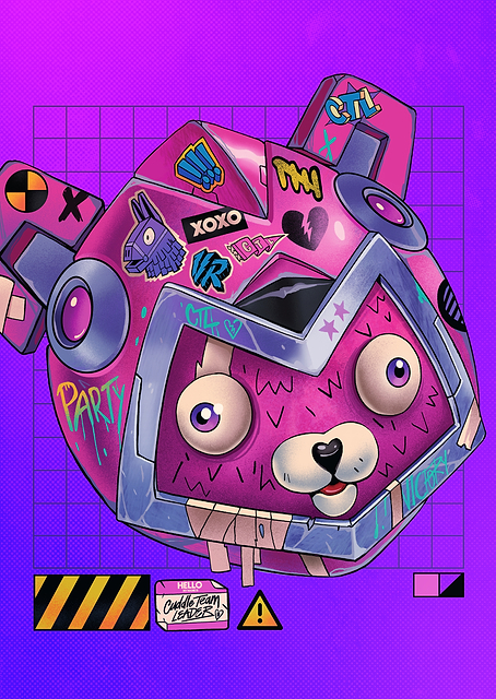 Fortnite Mecha Cuddle Master Head / PLATINA