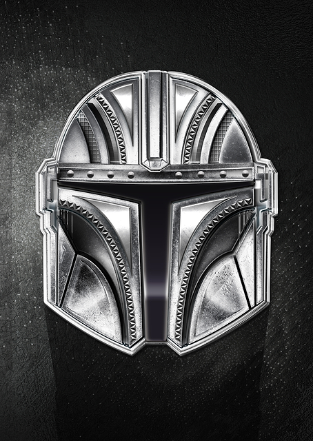 Silver Mando helmet / PLATINA