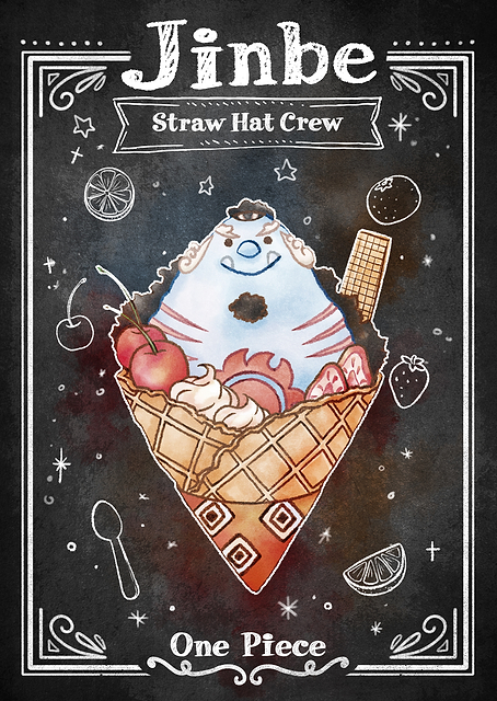 Jinbe Ice Cream Cone Chalkboard / PLATINA