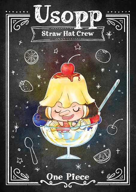 Usopp Fruit Dessert Chalkboard / PLATINA